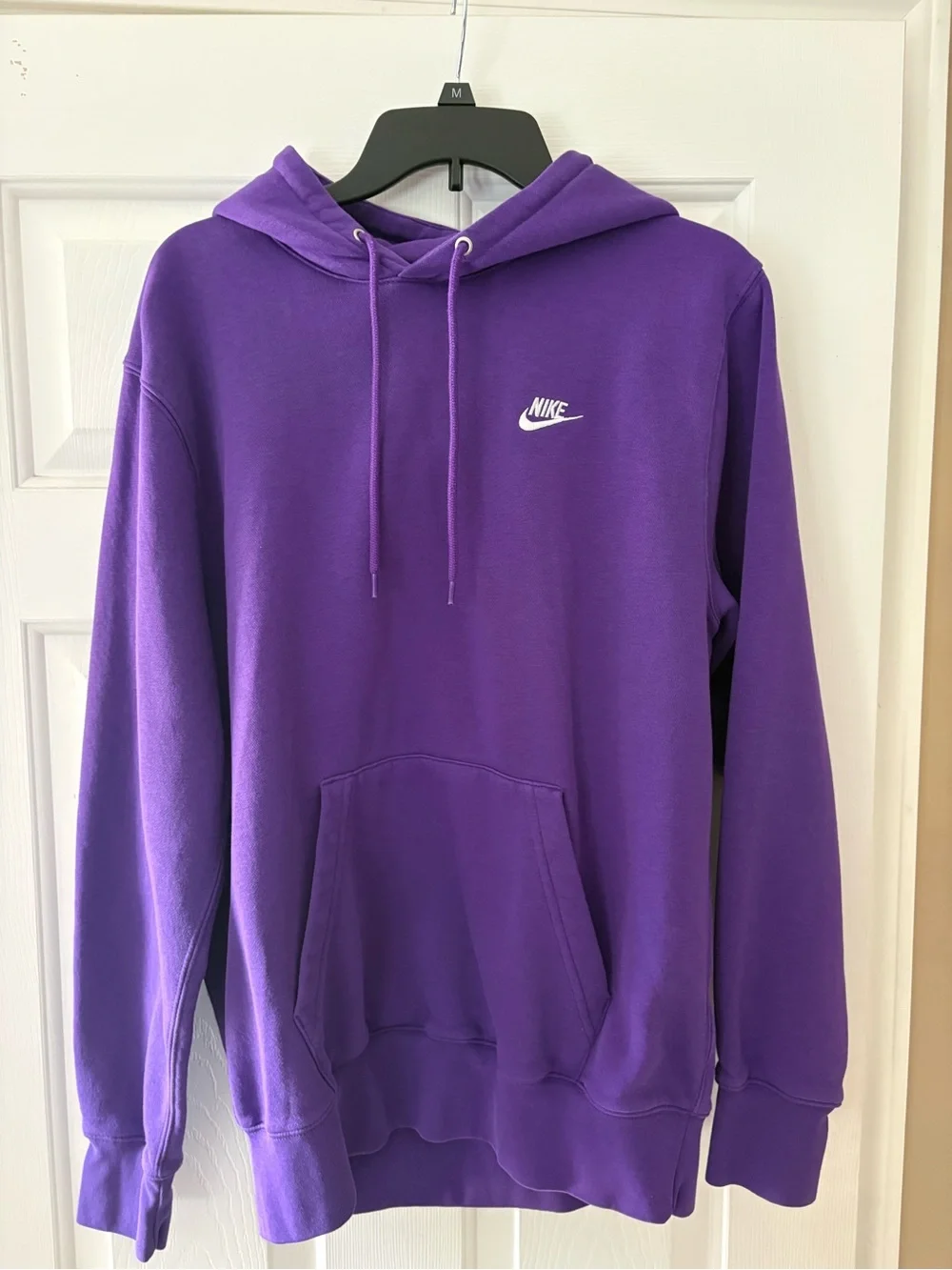 Nike Purple Pullover Hoodie with White Logo